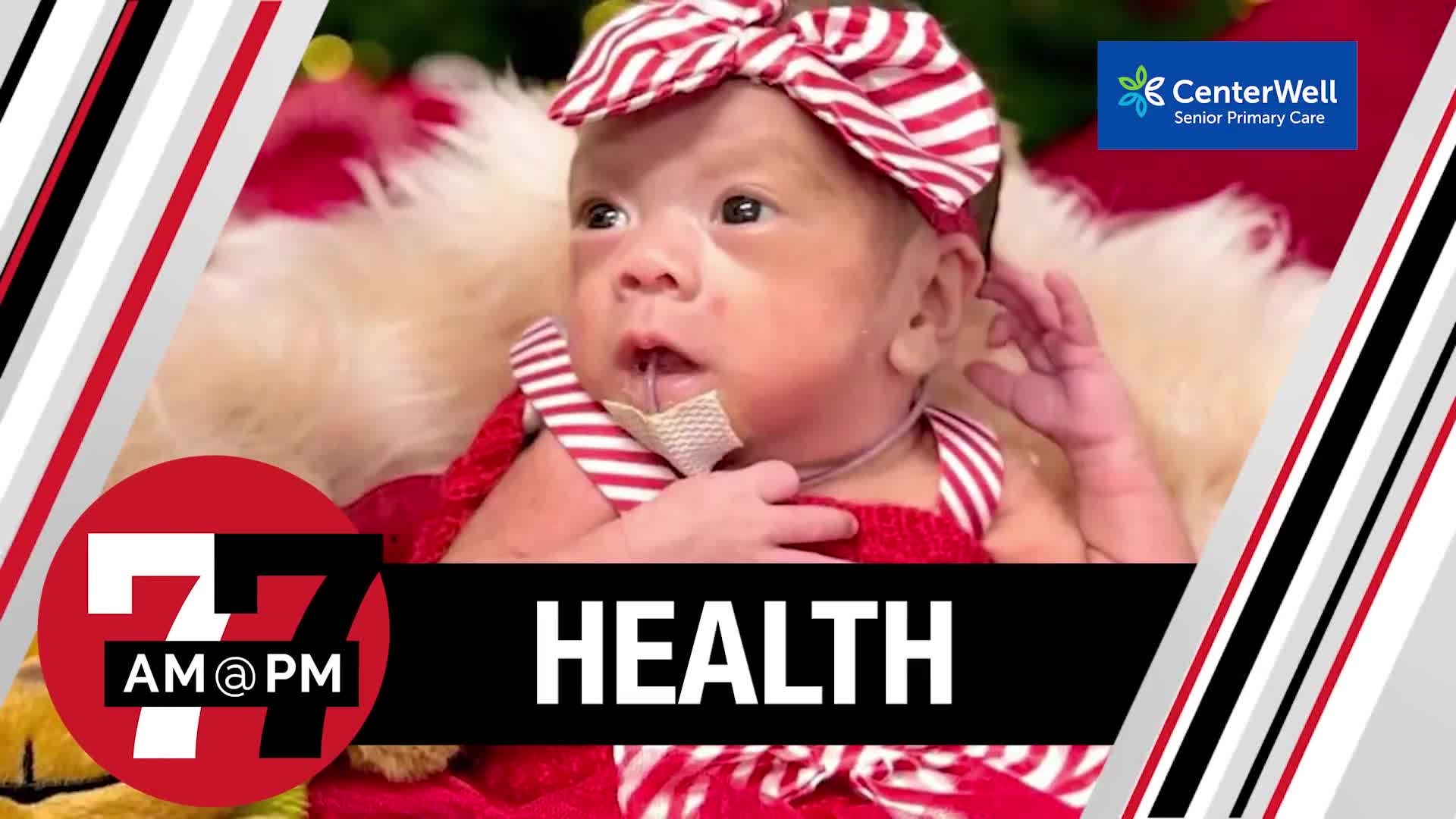 Newborn babies dressed in holiday outfits